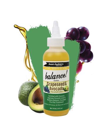 Aunt Jackie's Natural Growth Oil Blend - Grapeseed & Avocado Pre-Shampoo Treatment 4 oz - Buy Online on SooperMarket.com