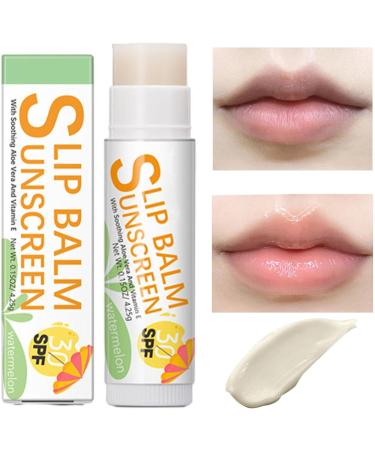 Lip Balm with Sunscreen Hydrating Lip Sunblock for Protects - Hydrating Lip Sunblock Lip Sunscreen Travel Size Sunscreen for Lips Lip Care Sun Protection Protects Soothes and Moisturizes Vesone #3 Watermelon Flavor - Buy Online on SooperMarket.com