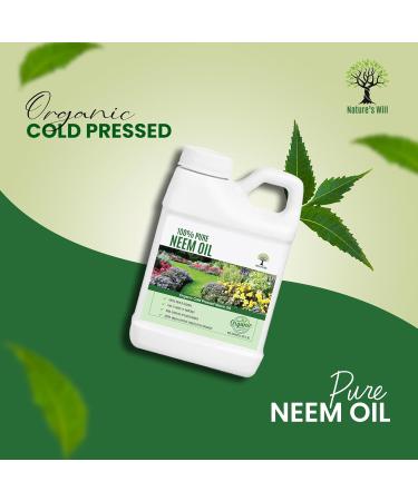 Nature's Will Pure Organic Neem Oil for Indoor and Outdoor Plants and Vegetable - 32 Fl Oz. - Buy Online on SooperMarket.com