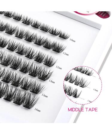 Self Adhesive Lash Extension Kit - DIY Eyelash Clusters 72 Wispy Individual Lashes No Glue Needed (10-16mm) - Z4-D & Z3 Mix - Buy Online on SooperMarket.com