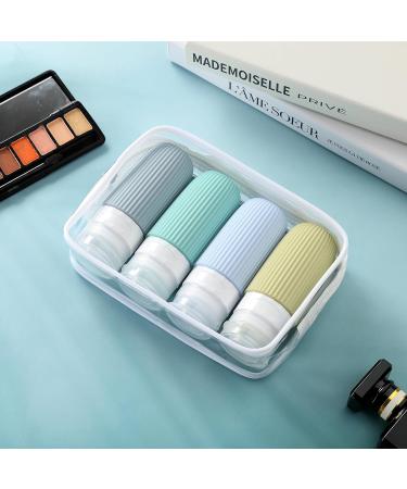 Gemice Travel Bottles for Toiletries CAA Approved 60ml Silicone Travel Bottles Leak Proof Squeezable Travel Size Containers Travel Essentials for Lotion Soap Liquid Shampoo BPA Free(4 Pack) Mint - Buy Online on SooperMarket.com
