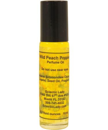 Wild Peach Poppies Perfume Oil 0.3 Oz Portable Roll-On Fragrance with Long-Lasting Scent Delightful Essential Oils and Jojoba Oil For Daily Use 0.3 Fl Oz (Pack of 1)