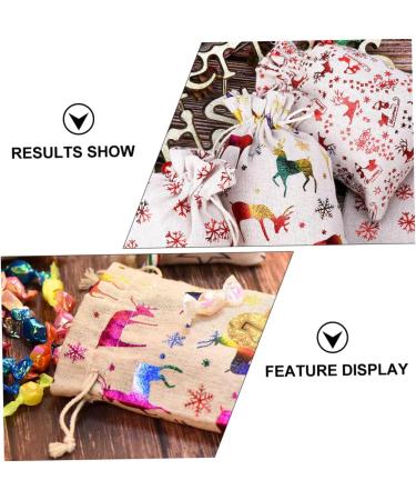 PLAFOPE Chrismas Bags 16pcs Candy Buggy Bag Candy Bags Christmas Linen Bags Christmas Bag Cute Christmas Deer - Buy Online on SooperMarket.com