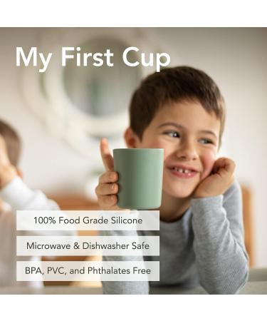 Soft Blush 6 Oz My First Cup | 100% Food-Grade Silicone | Easy Grip Handles | Non-Slip & Soft | Dishwasher Friendly - Buy Online on SooperMarket.com