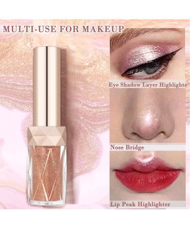 Aaiffey Liquid Glitter Eyeshadow - White Shimmer Makeup for European & American Style - Buy Online on SooperMarket.com