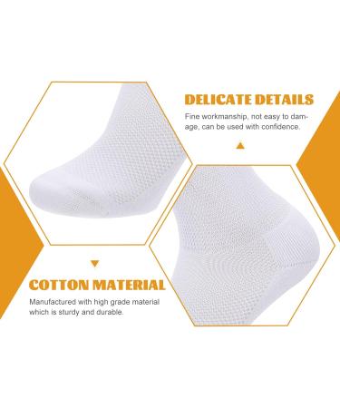 Healeved 2 Pairs Cotton Diabetic Crew Socks - White & Ankle - Elderly Nursing Comfort - Buy Online on SooperMarket.com