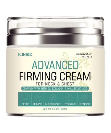 Neck Firming Cream, Double Chin Reducer, Neck Tightener Cream, Skin Tightening Cream, Anti Aging Moisturizer for Neck & Dcollet with Retinol Collagen & Hyaluronic Acid-Lifting, Firming & Hydrating Neck Cream - 1.7 FL OZ