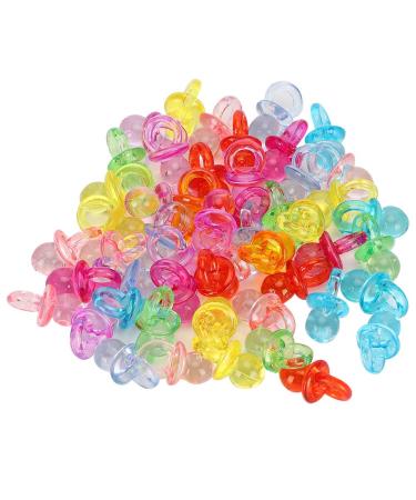 YOKAM 100pcs Clear Color Transparent Comfortable Acrylic Pacifier Toy Baby Pacifier Toy Acrylic For Babies