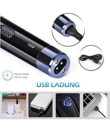 4-in-1 USB Rechargeable Ear & Nose Hair Trimmer for Men - Waterproof Facial & Eyebrow Clipper for Easy Family Use - Buy Online on SooperMarket.com