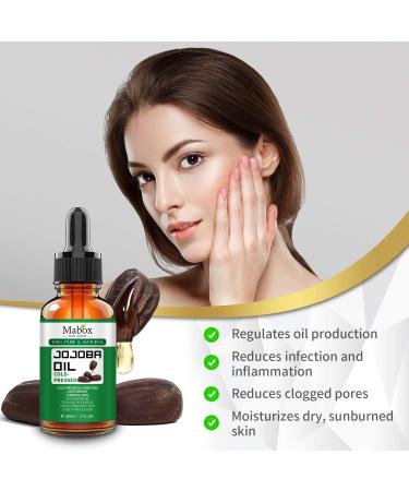 Organic Jojoba Oil 100% Pure | Cold Pressed Multi-Purpose Carrier Oil for Hair Face Skin and Beard - 1 Fl Oz (30ML - Buy Online on SooperMarket.com