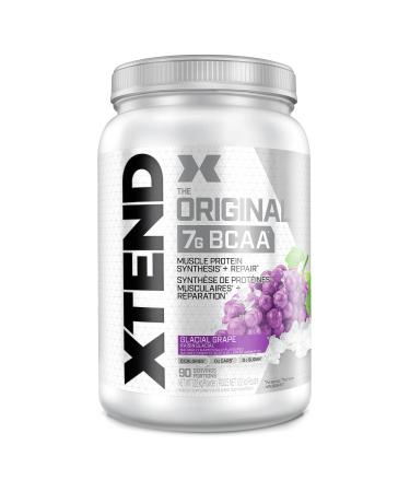 Scivation XTEND Original BCAA Powder - Sugar-Free Muscle Recovery with 7g BCAA 2.5g L-Glutamine - Glacial Grape 90 Servings Glacial Grape 90 Servings (Pack of 1)