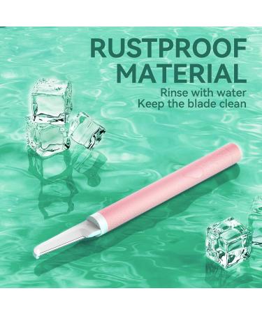 Premium Dermaplaning Tool for Women | Exfoliate Peach Fuzz & Dead Skin | Durable Eyebrow Razors with 4 Blades | Perfect Christmas Stocking Stuffer Gift - Pink - Buy Online on SooperMarket.com