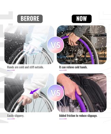 Wheelchair Wheel Covers Wheelchair Push Rim Covers Wheelchair Push Rim Covers Non-Slip Wear-Resistant Hand Push Cover Improve Grip and Traction(Purple 24 inches) 24 inches Purple - Buy Online on SooperMarket.com