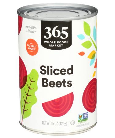 365 by Whole Foods Market, Beets Sliced No Salt Added, 15 Ounce