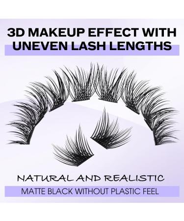 8 Styles 0.07mm D Curl Cluster Lash Extensions 12mm DIY Individual Eyelashes - RR-12mm 8Type Clusters-0.07-D - Buy Online on SooperMarket.com