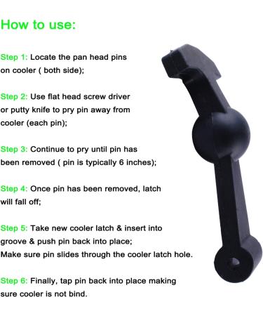 2 Pack Cooler Latch Replacement for Yeti & RTIC Coolers - Premium Durable Rubber T-Latches - Buy Online on SooperMarket.com