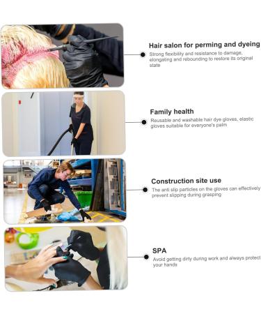 MUSISALY 3 Pairs Barber Gloves Hair Salon Gloves Hair Dye Glove Hair Shampoo Gloves - Buy Online on SooperMarket.com