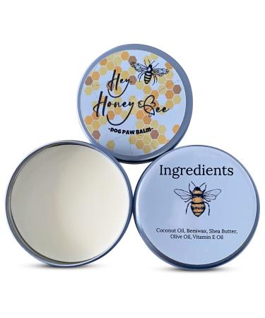 Hey Honey Bee Natural Nose & Paw Balm for Dogs & Cats - Organic Moisturising Cream for Dry Cracked Itchy Dog Pad & Nose Coconut Oil Vitamin E Beeswax Shea Butter & Olive Oil