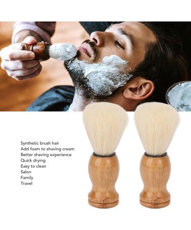 Premium Mini Shaving Brush for Men - Soft Synthetic Wooden Handle Ideal for Travel & Home Grooming | Facial Razor & Clean Tool - Buy Online on SooperMarket.com
