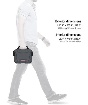 Nanuk 904 Waterproof Hard Case with Cubed Foam Insert - Graphite | Durable Protection for Valuables - Buy Online on SooperMarket.com