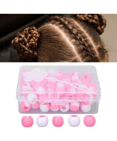 74 Pcs Round Hair Beads DIY Braid Hair Beads Braids for Girls(Pink) - Buy Online on SooperMarket.com