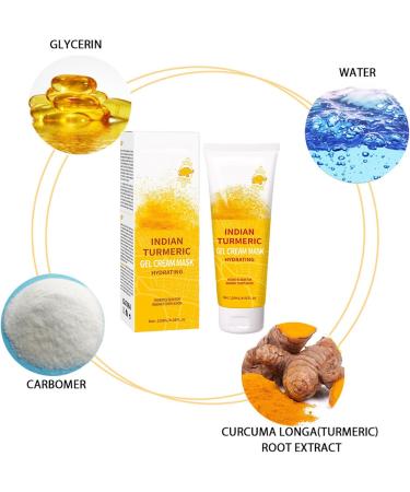 Turmeric Overnight Spa Mask - Nourishing Sleeping Mask - Facial Moisturizer Hydrating Skincare Facial Mask For All Skin Types - Overnight Mask Shrink Pores Brighten Skin Tone - Buy Online on SooperMarket.com
