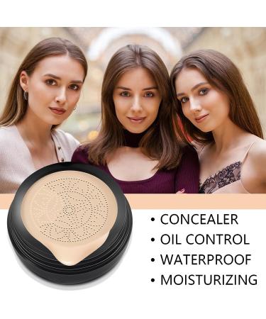 NUEDSFXO Mushroom Head Air Cushion CC Cream - Moisturizing Concealer BB Cream for All Skin Types - Long Lasting, Matte Makeup Base with Mushroom Applicator - Even Skin Tone (Natural Color) - Buy Online on SooperMarket.com