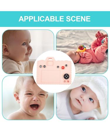 Yajexun Silicone Bite Rings for Toddlers | Chew Toy in Camera Shape - Soft Pink for Boys & Girls (3+ Months) - Buy Online on SooperMarket.com