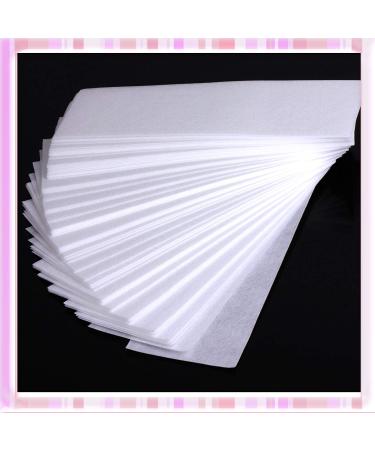 80Pcs Professional Hair Removal Wax Strips Nonwoven Fabric Depilatory Wax Paper Nail Hair Removal Paper Nail Supplies White Excellent
