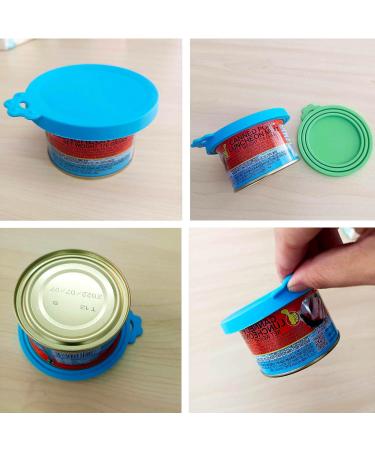 Peslogy 2pcs Universal Silicone Tin Can Lids Pet Food Can Cover Can Lids Pet Dog Cat Food Storage Can Tin Covers Lid Top 1 Fit 3 Standard Size (Blue and Green) - Buy Online on SooperMarket.com