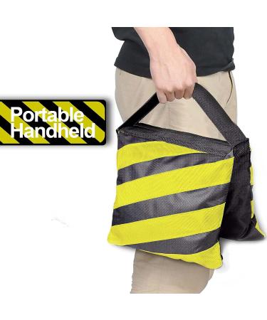 EMART Sandbags Set for Light Tripod & Photography Stand - 4 Pack Yellow Weight Bags for Outdoor Movie Screen, C-Stand, Camera - Each Bag Holds 25 lbs - Buy Online on SooperMarket.com