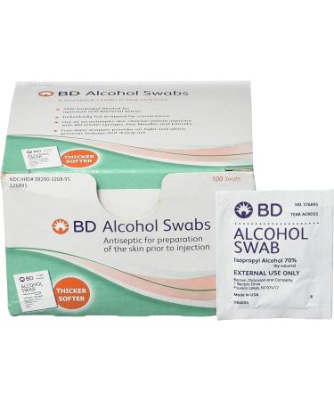 BD Alcohol Swabs 100 Each - Pack of 3 | Antiseptic Wipes for Skin Cleansing - Buy Online on SooperMarket.com