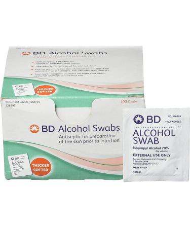 BD Alcohol Prep Swabs - 100 Pack | Antiseptic Wipes for Skin Cleansing - Buy Online on SooperMarket.com