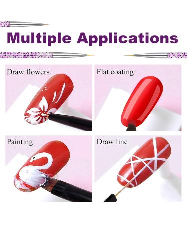 Famidiqgo Nail Stamper & Art Brushes Set - French Tip Clear Jelly Nail Art 3PCs Silicone Stamper Scraper & Pen for DIY Nail Design - Buy Online on SooperMarket.com
