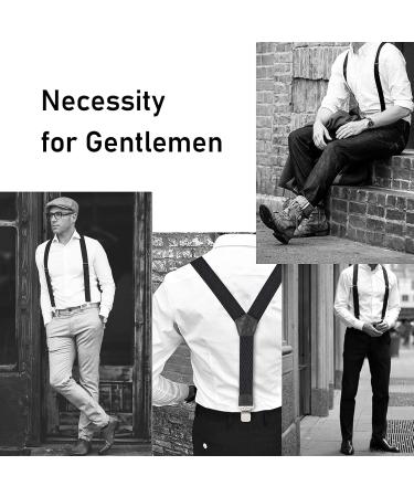 Peoyoye Adjustable 4cm Braces for Men & Women | Durable Elastic with Strong Metal Clips - Black 3 Clips - Buy Online on SooperMarket.com