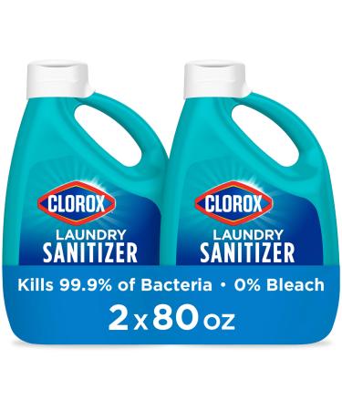 Clorox Laundry Sanitizer Kills 99.9% of Odor-Causing Bacteria on Laundry 80 Fl Oz Pack of 2