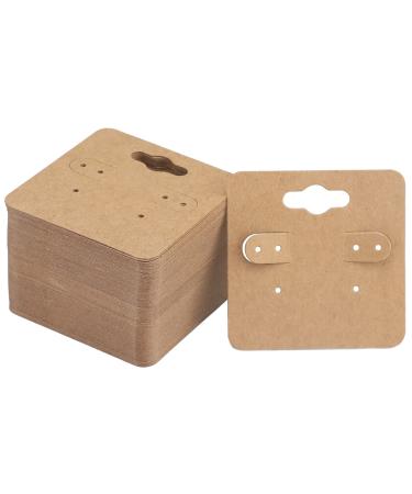 joycraft Earring Cards - 100Pcs 2 Kraft Earring Display Holder Cards  Blank Paper Cards with 6 Holes  Jewelry Display Cards for Selling  Hanging Earring  Jewelry DIY Crafts  Retail(2x2) Kraft x 100pcs 2x2