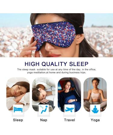 Haskirky Light Blocking Eye Mask - Adjustable for Men and Women - Perfect for Travel, Yoga, Meditation - Deep Sleep Comfort - American Vintage Design - Buy Online on SooperMarket.com
