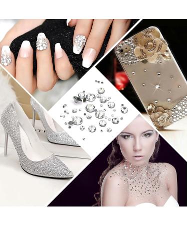 Sularpek 1440 Pcs Rhinestones Nail Gems Set with Tools - Crystal Flat Back Gems for Nail and Face Art | Includes Tweezers and Dotting Pen - Buy Online on SooperMarket.com