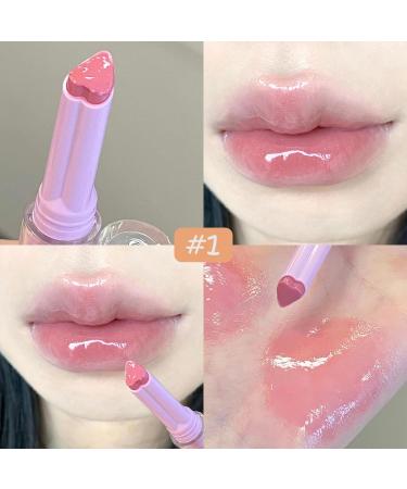 Mrettick Heart Shape Jelly Lipstick - Long-Lasting Moisturizing Lip Stain | Hydrating Tinted Lip Gloss for Non-Sticky Glamour - Buy Online on SooperMarket.com