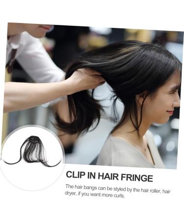 Didiseaon Piece Hair Clips for Women Hat Wigs for Women Braided Hair Clips Dark Brown Hair Extensions Hair Extensions Real Human Hair Clip on Fringe Hair Toppers for Women Xuchang Miss Bangs medium Black - Buy Online on SooperMarket.com