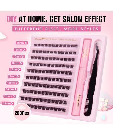 Parriparri DIY Lash Extension Kit - 120Pcs Individual Lashes with Bond and Seal | Cluster Lashes Applicator | Volume Eyelash Extensions Kit for False Eyelashes DIY at Home (8-16MM MIX) - Buy Online on SooperMarket.com