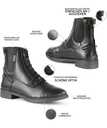HORZE Children's Kilkenny Riding Boots | Jodhpur Boots for Girls | Black Size 35 - International Shipping Available - Buy Online on SooperMarket.com