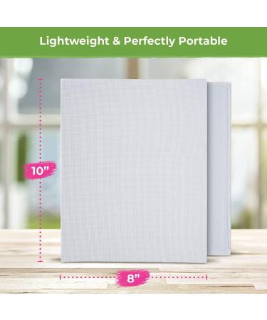 Artist Quality 8x10 Canvas Boards - 20 Pack, Triple Primed with Gesso, Pure Cotton, Individually Wrapped - Buy Online on SooperMarket.com