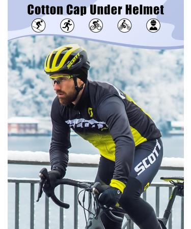 MELLIEX 2 Pack Cycling Cap - Under Helmet Cotton Skull Cap for Men & Women | Multifunctional Winter Hat & Helmet Lining - Buy Online on SooperMarket.com
