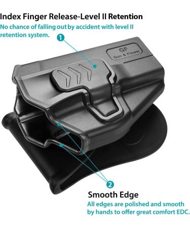 OWB Holster for Taurus G2C/G3C, PT111/PT140 - Level II Retention, 360 Adjustable, Right Hand Draw - Buy Online on SooperMarket.com