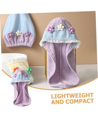 Beavorty Dry Hair Cap Hair Drying Cap Shower Caps Washcloth Turban Bathing Cap Hair Drying Hat Cute Rapid Hair Drying Hat Rapid Drying Hat The Flowers Towel Bath Skirt Scarf Coral Fleece As Shown 65.00X25.00X0.50CM - Buy Online on SooperMarket.com