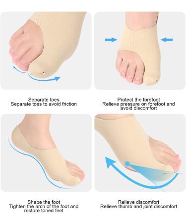 Buy Hallux Valgus Corrector - 2 Pairs Orthopedic Bunion Splint for Men & Women | Non-Slip Day/Night Support (L 40-45) - Buy Online on SooperMarket.com