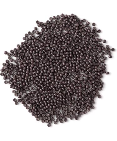 Vlasy Silicone Lined Nano Rings Beads for Nano Tip Hair Extensions Micro Nano Beads (400pcs Brown) 400 Count (Pack of 1) Brown
