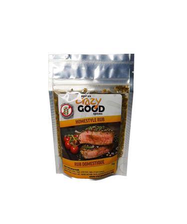 Crazy Good Spices Natural Essential Pack Certified Gluten Free From Natural Ingredients - 1 Count - HOMESTYLE RUB flavour - RUB DOMESTIQUE (78g)